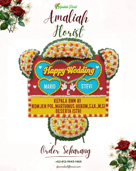 Papan Bunga Pernikahan Tegal Badeng Timur